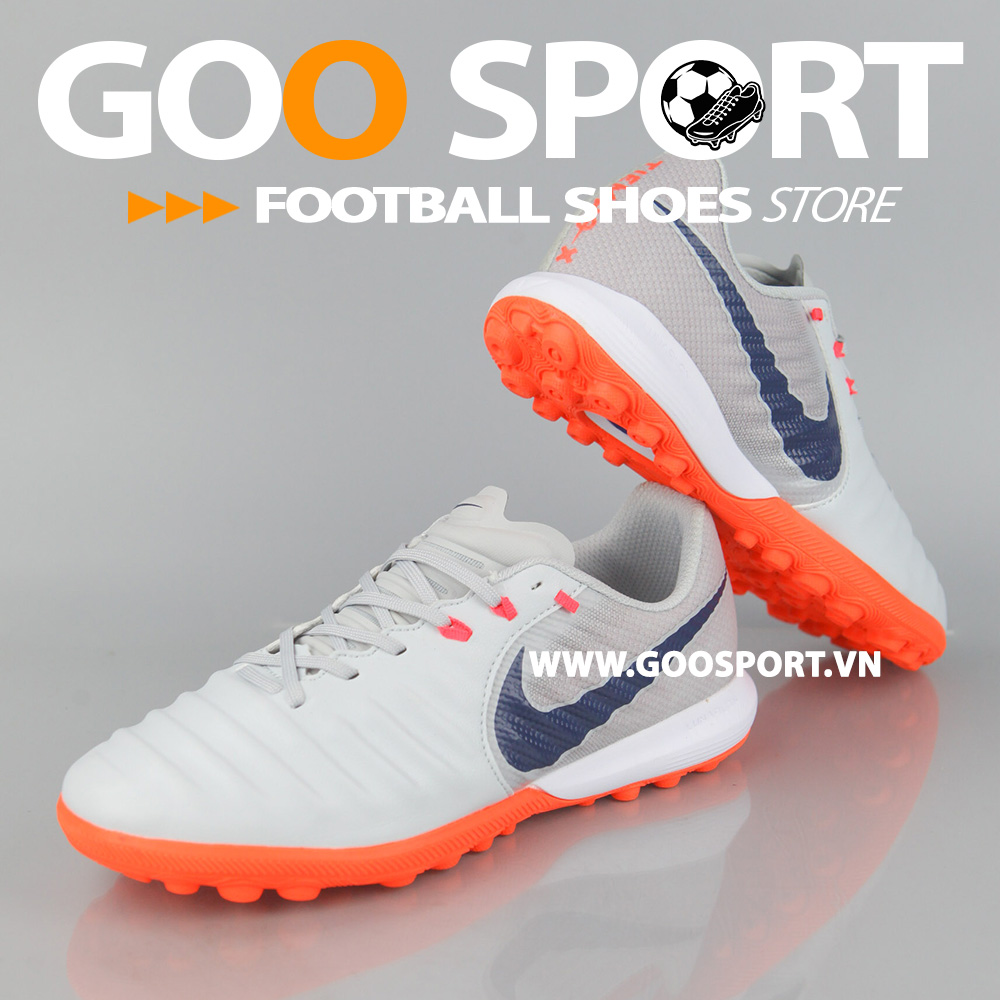 GIÀY BÓNG ĐÁ SÂN CỎ NHÂN TẠO NIKE TIEMPO LEGEND 7 TF XÁM CAM MỚI NHẤT – GOO  SPORT
