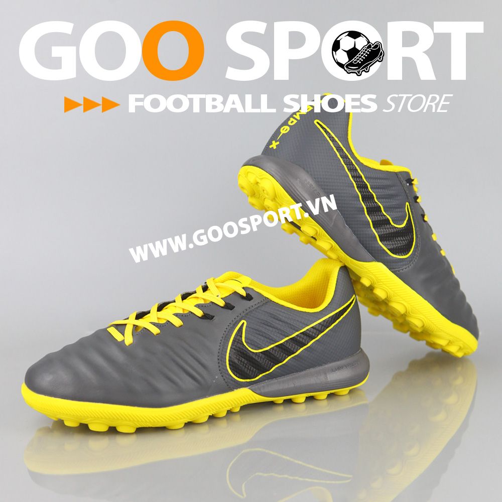 GIÀY BÓNG ĐÁ NIKE TIEMPO LEGEND 7 TF XÁM VÀNG MỚI NHẤT – GOO SPORT