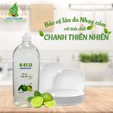 R-ECO NƯỚC RỬA CHÉN CHO DA NHẠY CẢM - TINH DẦU CHANH DỊU NHẸ LÀN DA