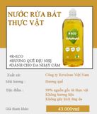 R-ECO NƯỚC RỬA CHÉN THỰC VẬT - HƯƠNG TINH DẦU QUẾ KHÁNG KHUẨN