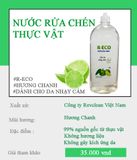 R-ECO NƯỚC RỬA CHÉN CHO DA NHẠY CẢM - TINH DẦU CHANH DỊU NHẸ LÀN DA