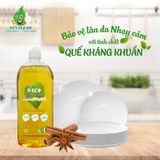 R-ECO NƯỚC RỬA CHÉN THỰC VẬT - HƯƠNG TINH DẦU QUẾ KHÁNG KHUẨN