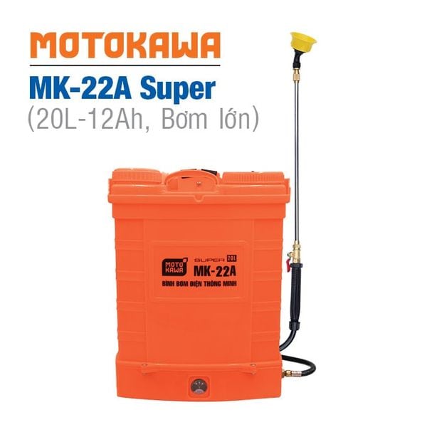 Bình xịt điện MOTOKAWA MK-22A Super (20L, 12AH, bơm lớn)