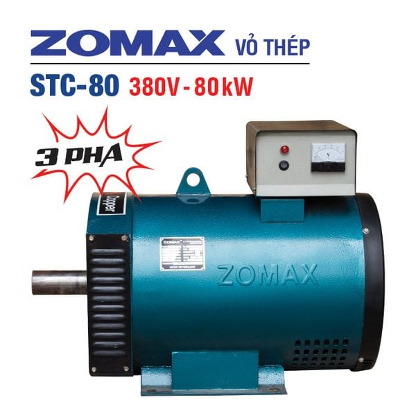 Củ phát điện ZOMAX STC-80 (3 pha, vỏ thép)