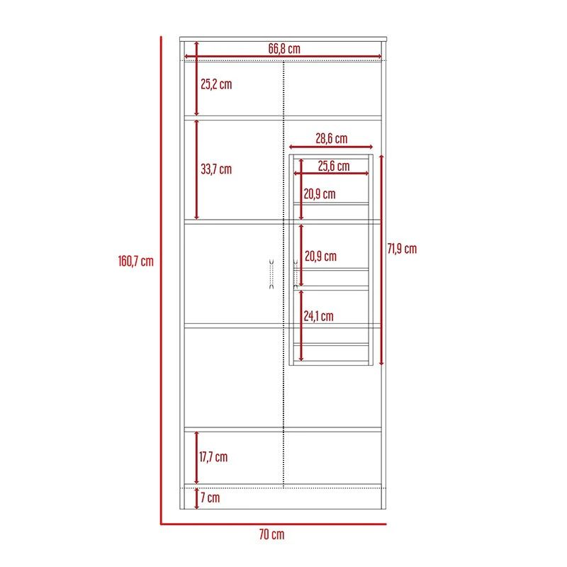 Tủ Chén Đa Năng Frida, Màu Trắng, Có Thêm Giá Trên Cửa KG 5031