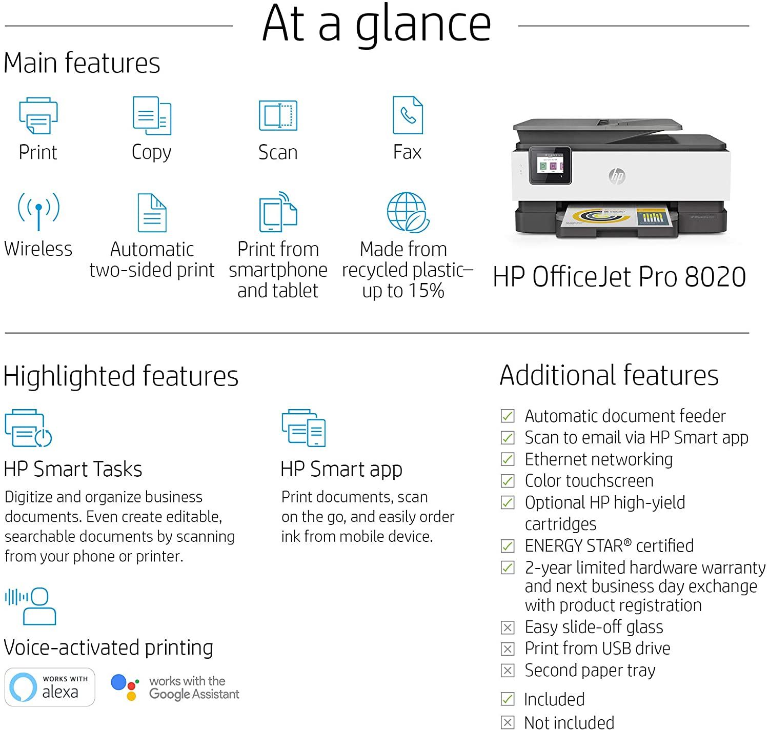  Cho Thuê Máy In Màu HP Officejet Pro 8020 - A4 