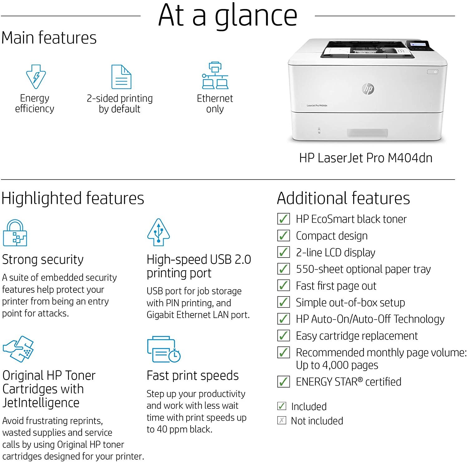  Cho Thuê Máy In HP LaserJet Pro M404dn - A4 