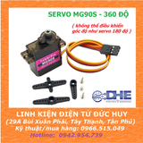 Servo MG90S (Bánh răng kim loại) xoay góc tối đa 360 độ