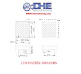 LED MA TRẬN ĐIỂM (MATRIX) - 1088(3MM, 32 x 32mm)- ĐƠN SẮC MÀU ĐỎ - DƯƠNG CHUNG