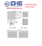LED MA TRẬN ĐIỂM (MATRIX) - 1088(3MM, 32 x 32mm) , 1588(3.75MM, 38 x 38mm) - ĐƠN SẮC MÀU ĐỎ - ÂM/DƯƠNG CHUNG