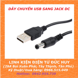 DÂY CHUYỂN USB SANG JACK DC 5.5 5V, 9V,12V)