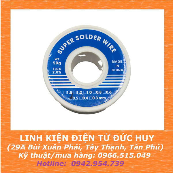 Thiếc hàn, chì hàn loại tốt 50g  (0.5mm)