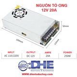 NGUỒN XUNG TỔ ONG 12V 20A 250W