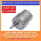 JGB37 520 ĐỘNG CƠ GIẢM TỐC 12VDC 107 RPM