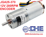 GA25 370 12V 280 rpm động cơ encoder
