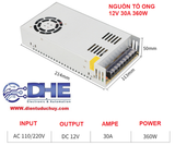 NGUỒN XUNG TỔ ONG 220VAC 12VDC 30A 360W CÓ QUẠT TẢN NHIỆT