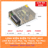 Nguồn xung tổ ong 220VAC 12VDC 5Ampe 60W