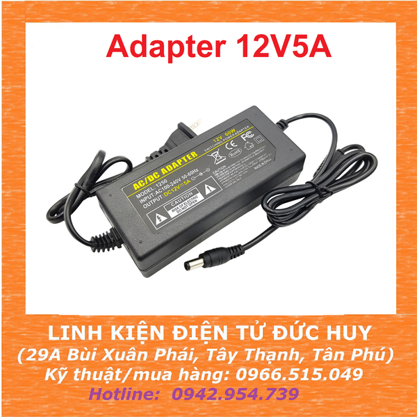 NGUỒN ADAPTOR NGUỒN XUNG 12V - 5A