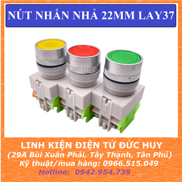 NÚT NHẤN NHẢ LAY37 11BN 22mm (1NO+ 1NC)