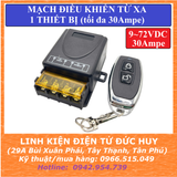Mạch điều khiển từ xa 1 thiết bị 30Ampe 9V-80VDC học lệnh 315MHz 433MHz