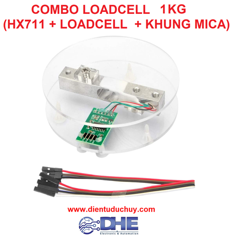 COMBO LOADCELL 1KG (HX711+LOADCELL+KHUNG MICA)