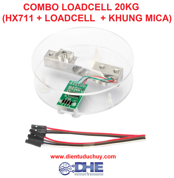 COMBO LOADCELL 20KG (HX711+LOADCELL+KHUNG MICA)