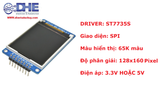 MÀN HÌNH OLED TFT, 65K MÀU, 1.8 INCH (128x160)