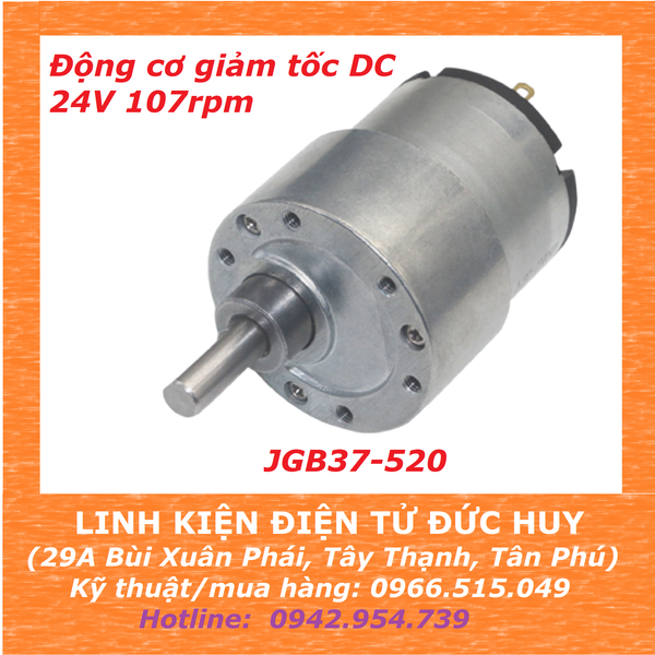 JGB37 520 ĐỘNG CƠ GIẢM TỐC 24VDC 107 RPM