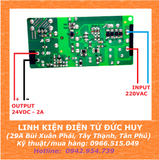 NGUỒN XUNG KHÔNG VỎ 24V - 2A, ĐIỆN ÁP VÀO 220VAC
