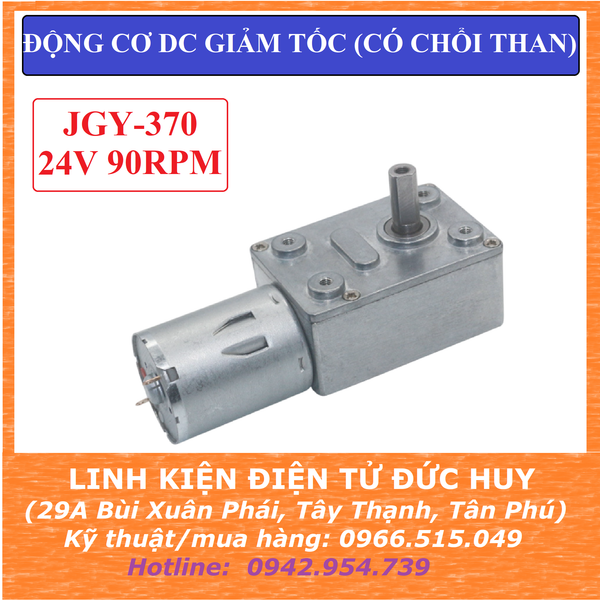 JGY-370 Động cơ DC giảm tốc 24V 92rpm