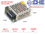 NGUỒN XUNG TỔ ONG 220VAC 24VDC 2A 48W
