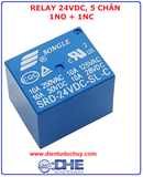 RELAY 24VDC, 5 CHÂN (1NO+1NC)
