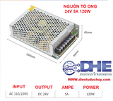Nguồn xung tổ ong AC220V 24VDC 5A 120W