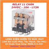 RELAY KIẾNG, TRUNG GIAN 11 CHÂN, 24VDC 10A, LY3N