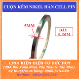 KẼM NIKEN HÀN CELL PIN 18650, LOẠI RỘNG 3mm DÀY 0.1mm
