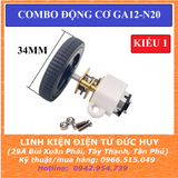 Combo động cơ DC GA12 N20 (Bánh xe + Động cơ + gá)