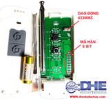 Remote điều khiển từ xa mã hàn 2 nút, xa 1000m 433mhz, mã hàn 8bit