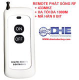 Remote điều khiển từ xa mã hàn 2 nút, xa 1000m 433mhz, mã hàn 8bit