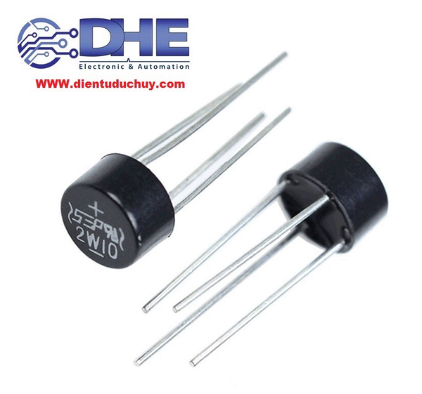 2W10 - DIODE CẦU CHỈNH LƯU TRÒN,  ĐIỆN ÁP TỐI ĐA 1000V, DÒNG ĐIỆN TỐI ĐA 2A