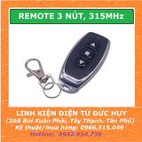Remote điều khiển từ xa mã cố định fix 3 nút 315mhz, xa 100m