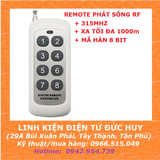 Remote RF 8 nút, 315mhz, xa 1000m, mã hàn 8 bit