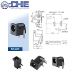 Jack nguồn DC - Cái - 5.5*2.1mm - Hàn Board