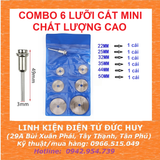 Bộ 6 lưỡi cắt mini, Bộ 6 lưỡi cưa gắn máy khoan, mài cắt, lưỡi cưa gỗ thành máy cắt