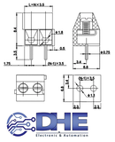 TERMINAL DOMINO KF350 2P 3.5mm
