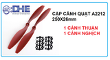 CẶP CÁNH QUẠT ĐỘNG CƠ KHÔNG CHỔI THAN 1045 250X26mm