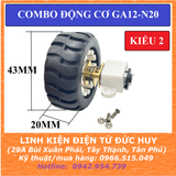 Combo động cơ DC GA12 N20 (Bánh xe + Động cơ + gá)