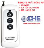 Remote RF 3 nút, xa 1000m, 315mhz, mã hàn 8bit