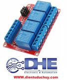 Module 4 relay 24V-10A có jumper High/Low - opto cách ly