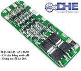 3S 20A BẢO VỆ SẠC, XẢ PIN LITHIUM, CÓ CÂN BẰNG CELL