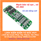 3S 20A BẢO VỆ SẠC, XẢ PIN LITHIUM, CÓ CÂN BẰNG CELL